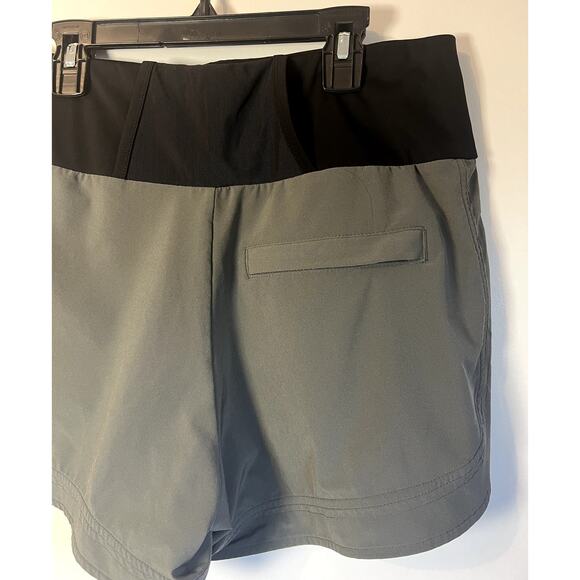 Athleta Ascender‎ Olive Green Track Shorts Size 6 Athletic Casual EUC - Picture 4 of 5